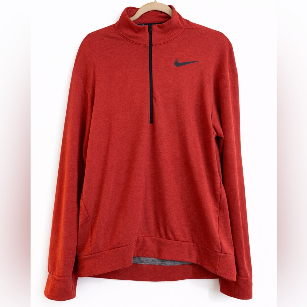 Nike Dri-FIT Quarter Zip Pullover – Men’s Medium – Red Heather